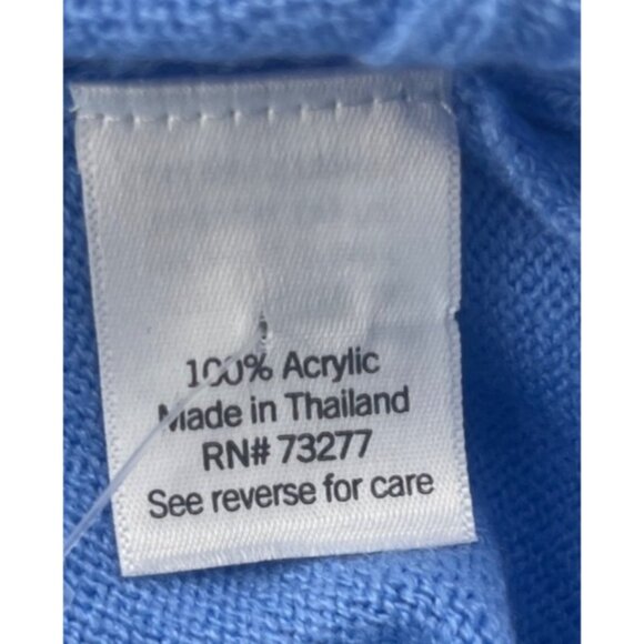 Croft & Barrow XL Blue Cable Knit Sweater Acrylic Lightweight - Picture 4 of 5